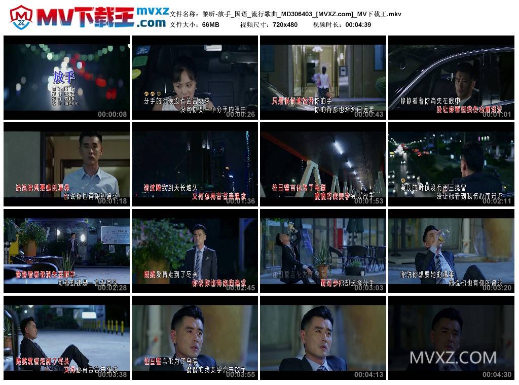 黎昕-放手_国语_流行歌曲_MD306403